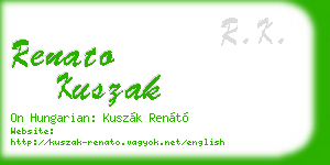 renato kuszak business card